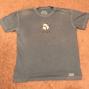 Men’s Life is Good Baseball T-Shirt small